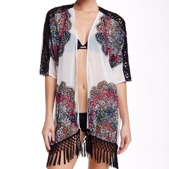 La Blanca Swimwear Medallion Kimono L/XL - Picture 2 of 2